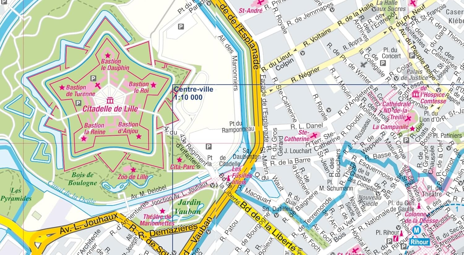 Plan de ville plastifié - Lille | Express Map plan de ville Express Map 