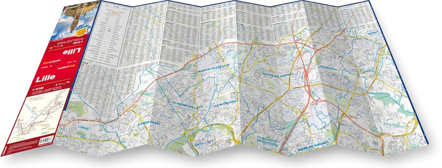 Plan de ville plastifié - Lille | Express Map plan de ville Express Map 