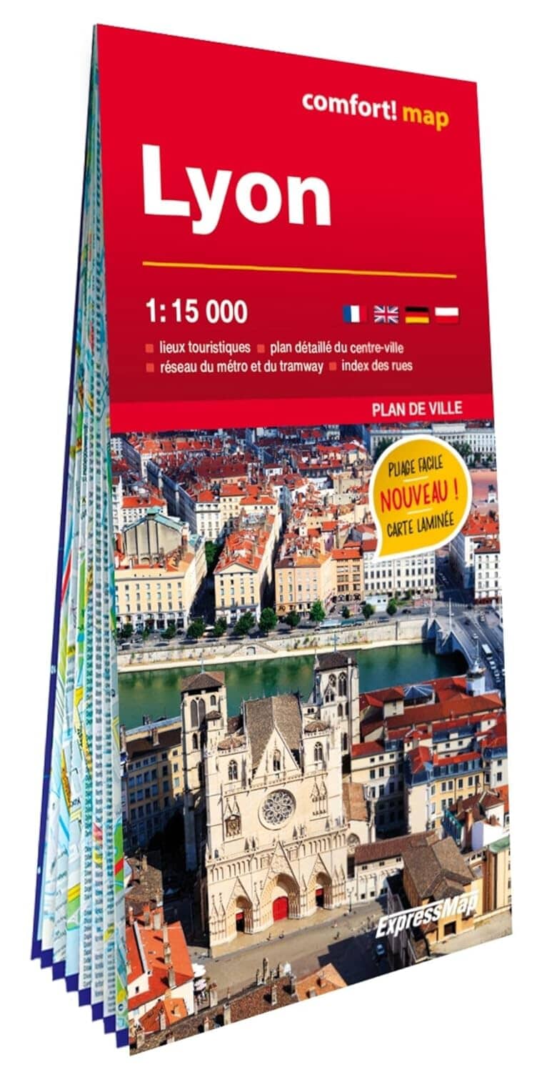 Plan de ville plastifié - Lyon | Express Map carte pliée Express Map 
