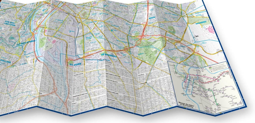 Plan de ville plastifié - Lyon | Express Map carte pliée Express Map 