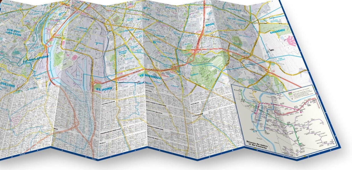 Plan de ville plastifié - Lyon | Express Map plan de ville Express Map