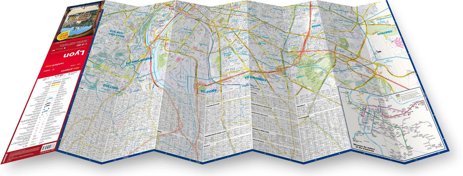 Plan de ville plastifié - Lyon | Express Map plan de ville Express Map 