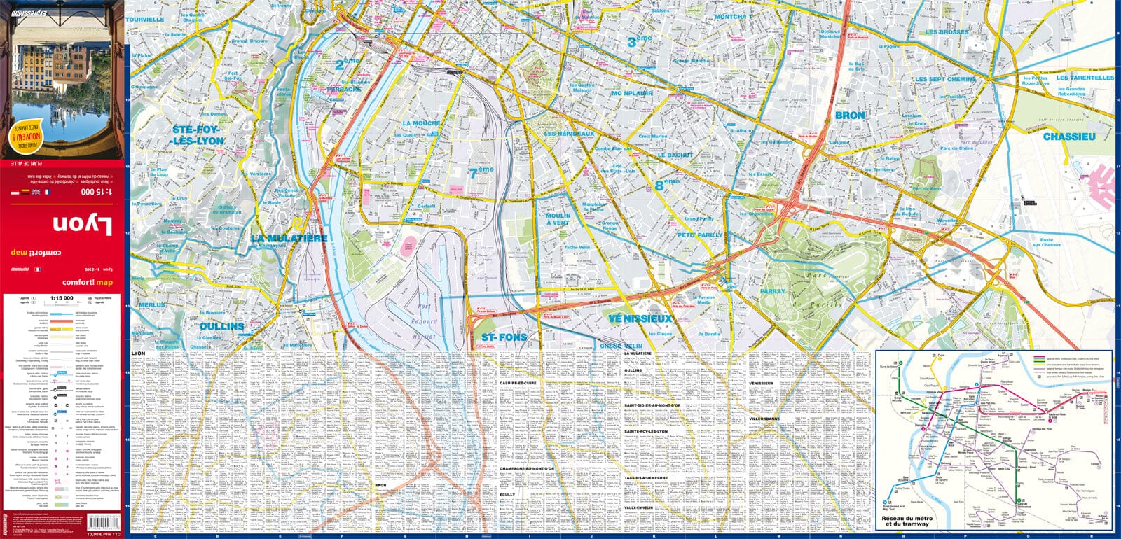 Plan de ville plastifié - Lyon | Express Map plan de ville Express Map 