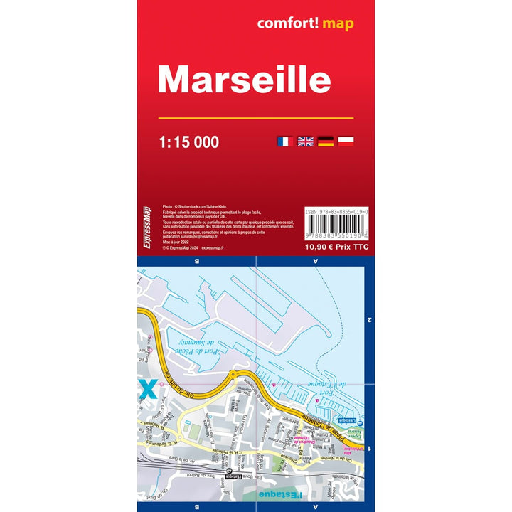 Plan de ville plastifié - Marseille | Express Map plan de ville Express Map 