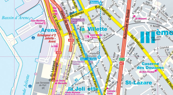 Plan de ville plastifié - Marseille | Express Map plan de ville Express Map 