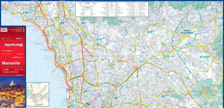 Plan de ville plastifié - Marseille | Express Map plan de ville Express Map 