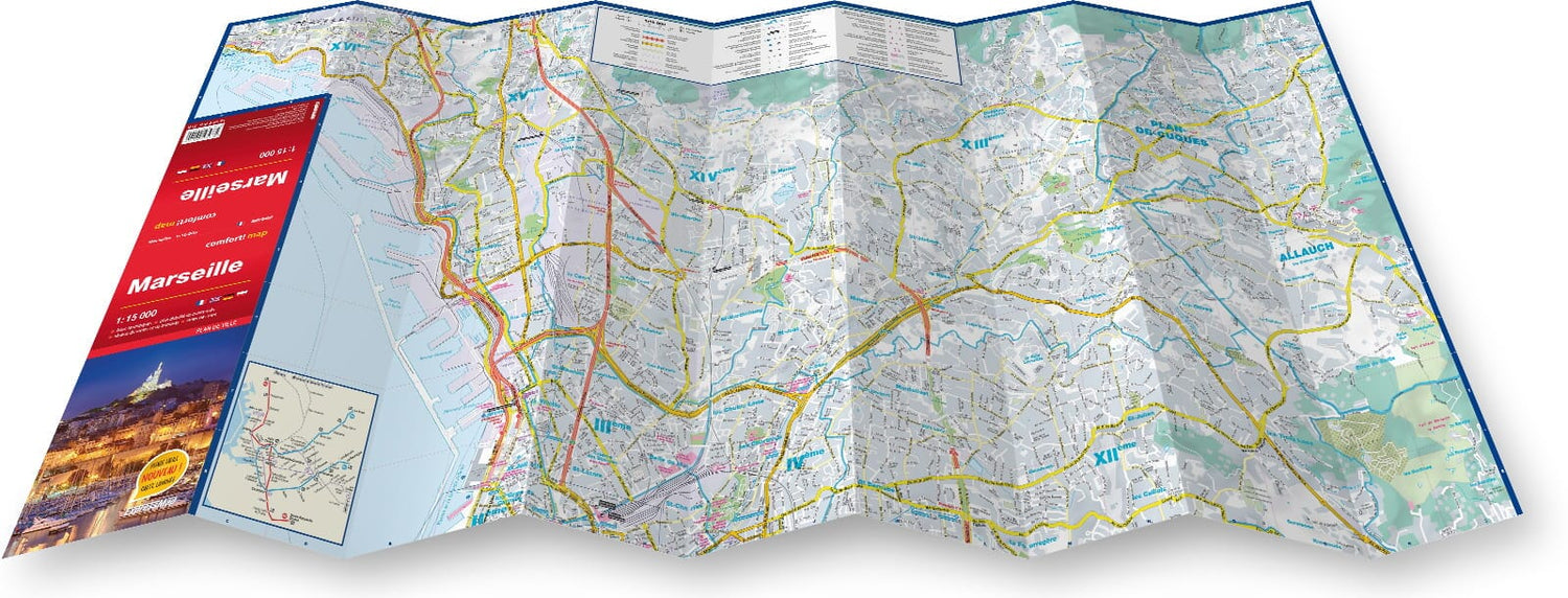 Plan de ville plastifié - Marseille | Express Map plan de ville Express Map 