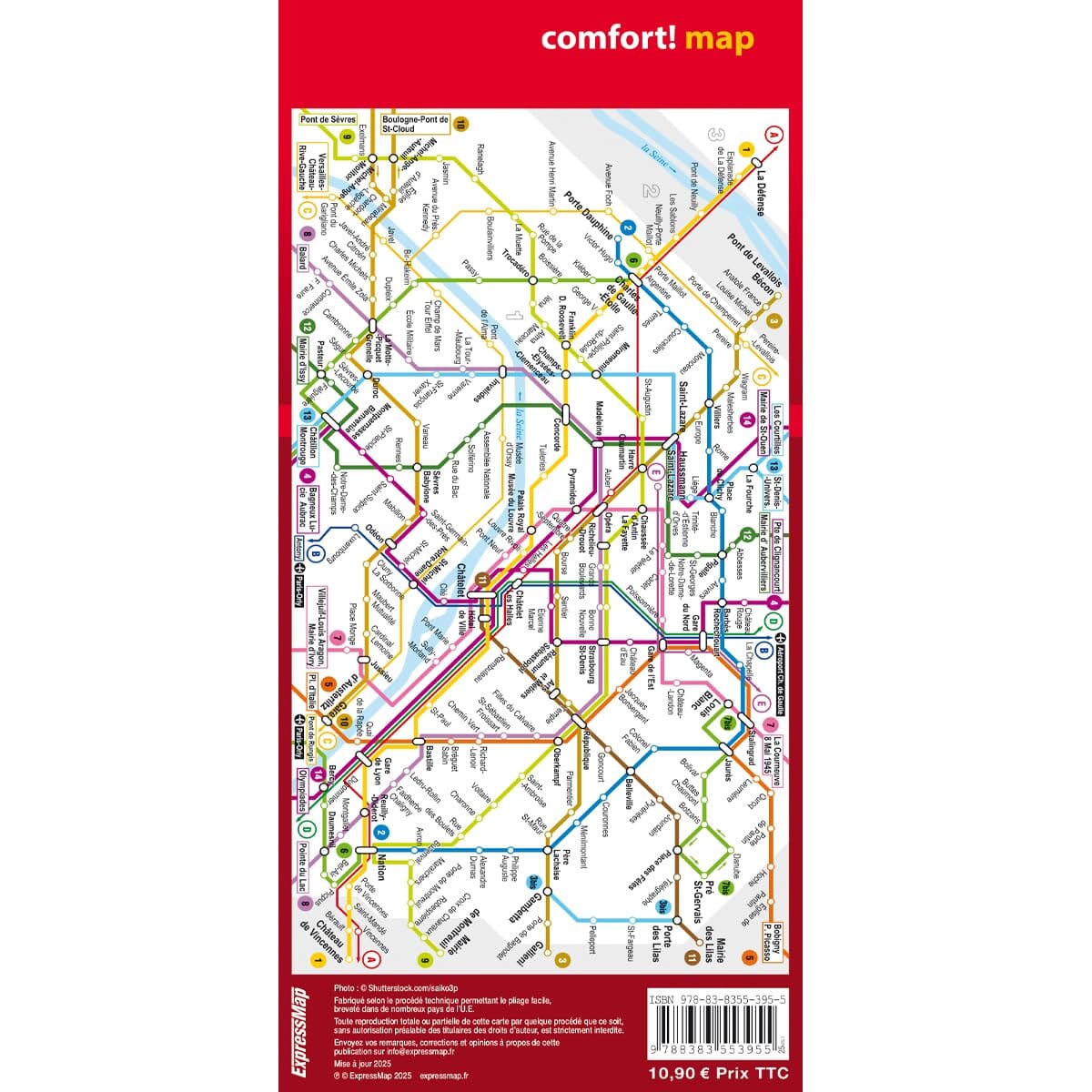 Plan de ville plastifié - Paris | Express Map plan de ville Express Map