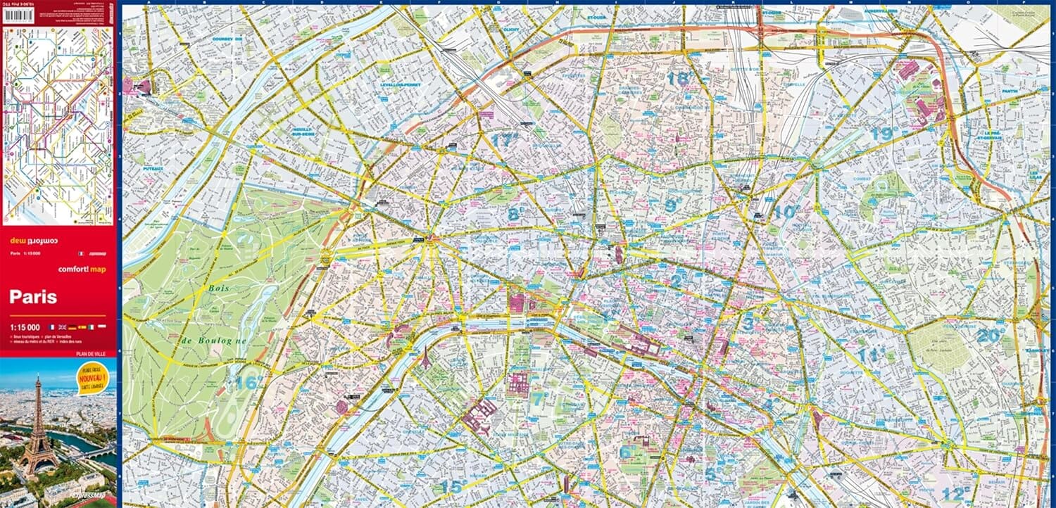 Plan de ville plastifié - Paris | Express Map plan de ville Express Map