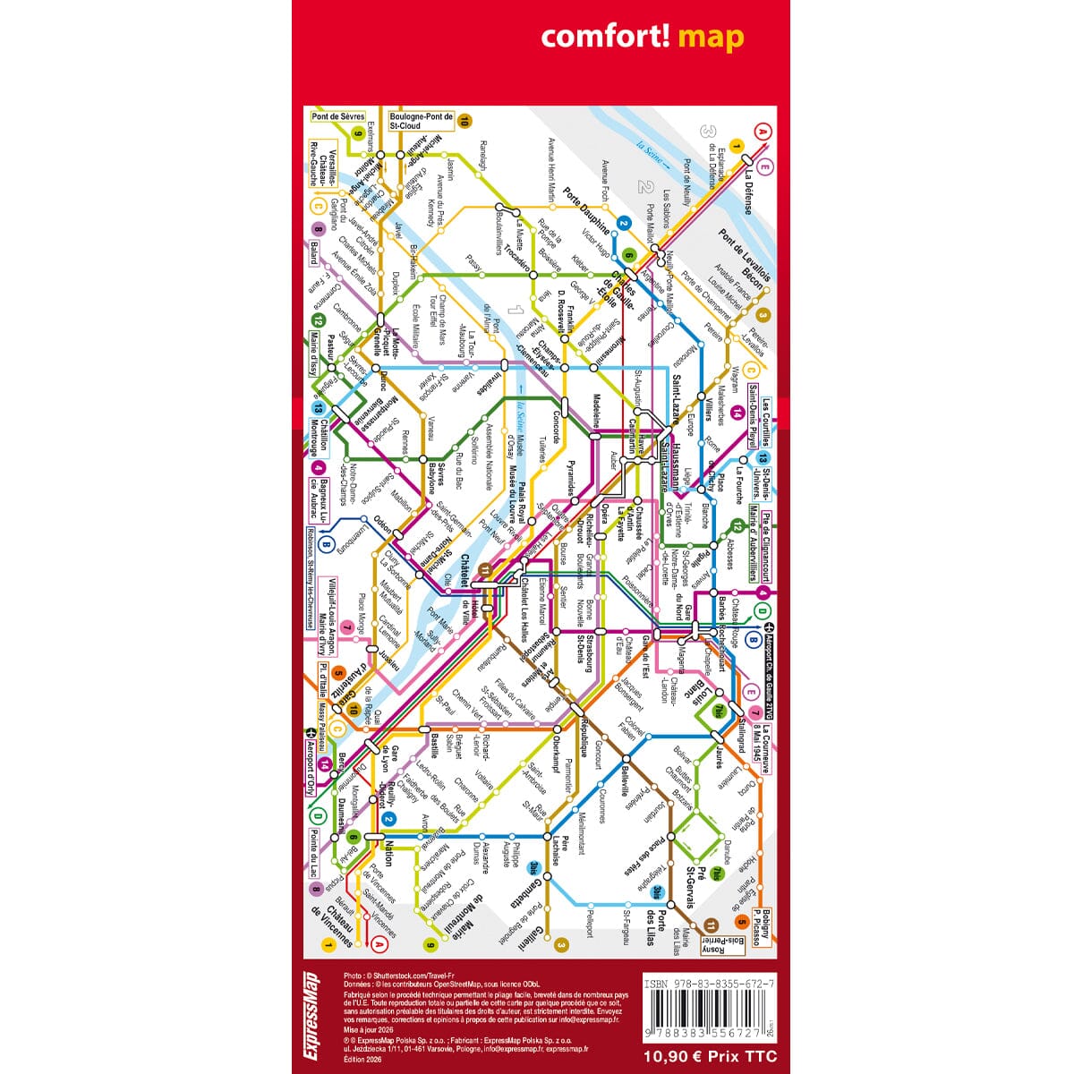 Plan de ville plastifié - Paris | Express Map plan de ville Express Map 