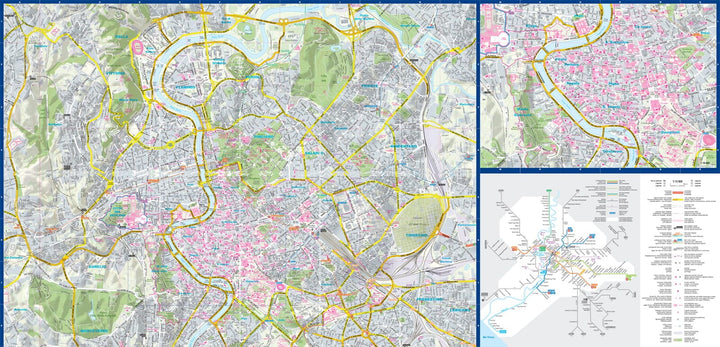 Plan de ville plastifié - Rome/ Vatican Ville | Express Map carte pliée Express Map 