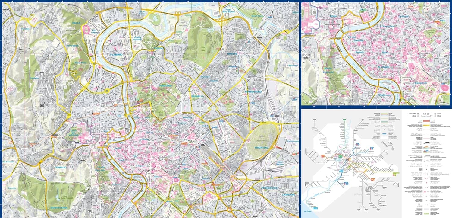 Plan de ville plastifié - Rome/ Vatican Ville | Express Map plan de ville Express Map 
