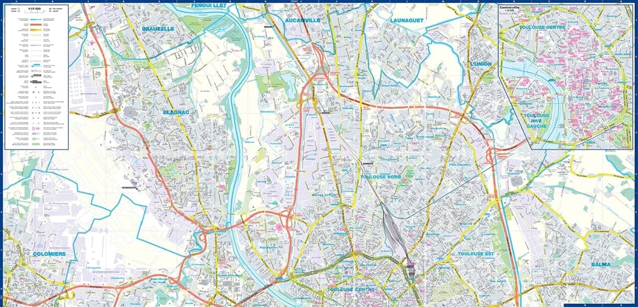 Plan de ville plastifié - Toulouse | Express Map plan de ville Express Map