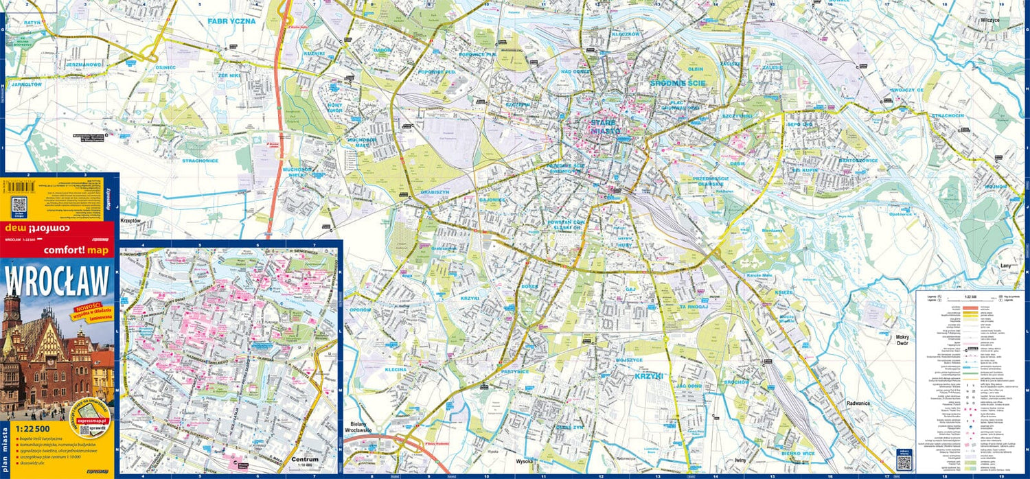 Plan de ville plastifié - Wroclaw (Pologne) | Express Map plan de ville Express Map 