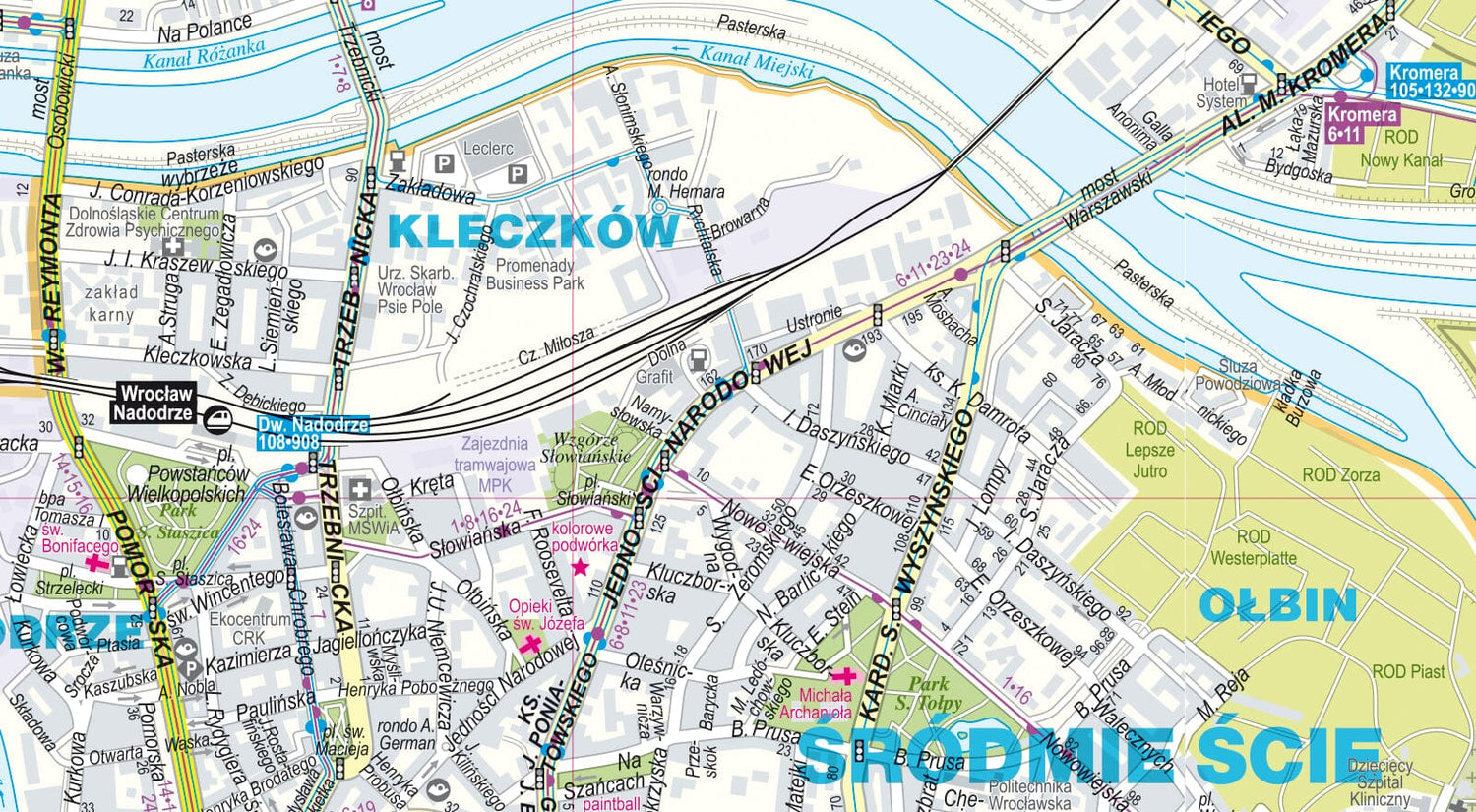 Plan de ville plastifié - Wroclaw (Pologne) | Express Map plan de ville Express Map 