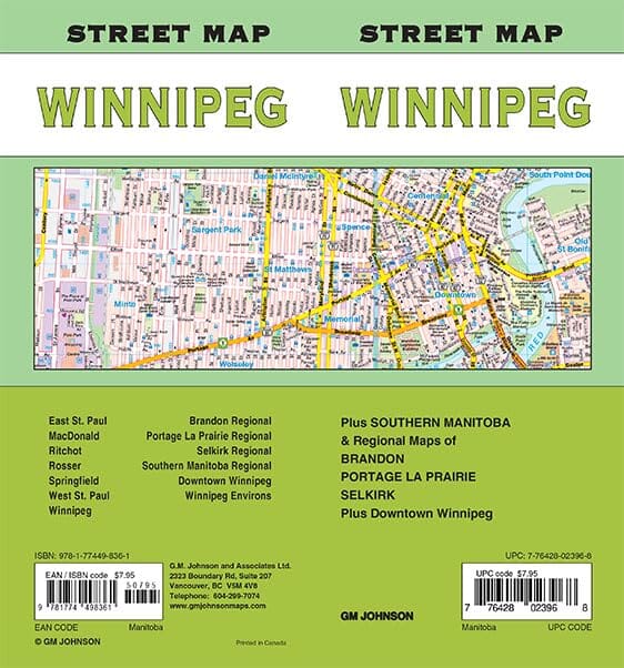 Plan de Winnipeg, Manitoba | GM Johnson plan de ville GM Johnson 