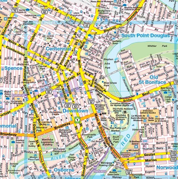 Plan de Winnipeg, Manitoba | GM Johnson plan de ville GM Johnson 