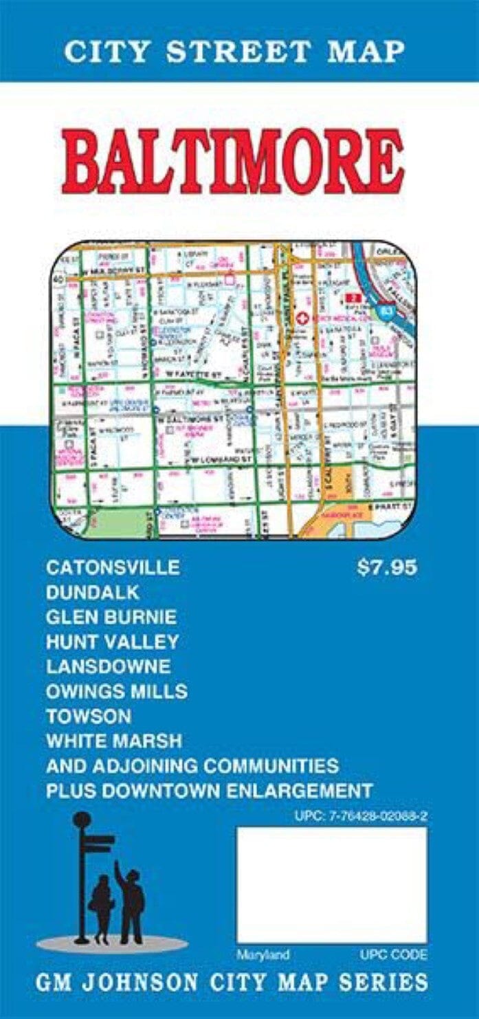 Plan des rues - Baltimore (Maryland) | GM Johnson carte pliée GM Johnson 
