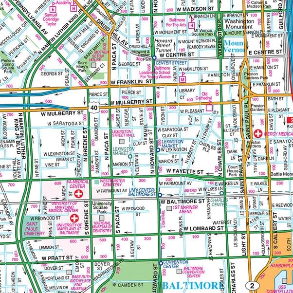 Plan des rues - Baltimore (Maryland) | GM Johnson plan de ville GM Johnson 