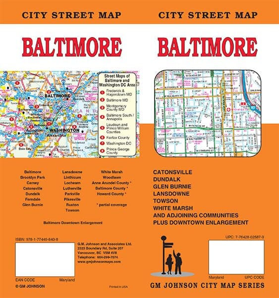 Plan des rues - Baltimore (Maryland) | GM Johnson plan de ville GM Johnson 