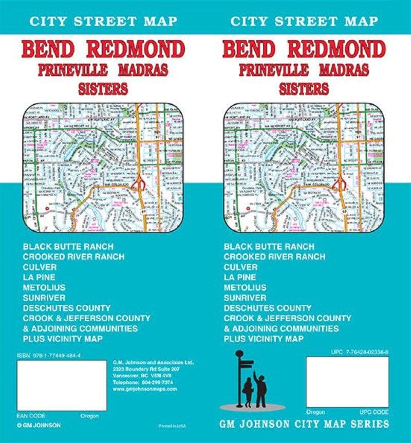 Plan des rues - Bend, Redmond , Prineville, Madras, Sisters (Oregon) | GM Johnson plan de ville GM Johnson Default Title