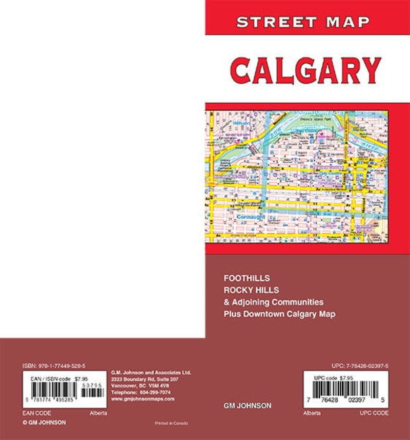 Plan des rues - Calgary (Alberta) | GM Johnson plan de ville GM Johnson Default Title