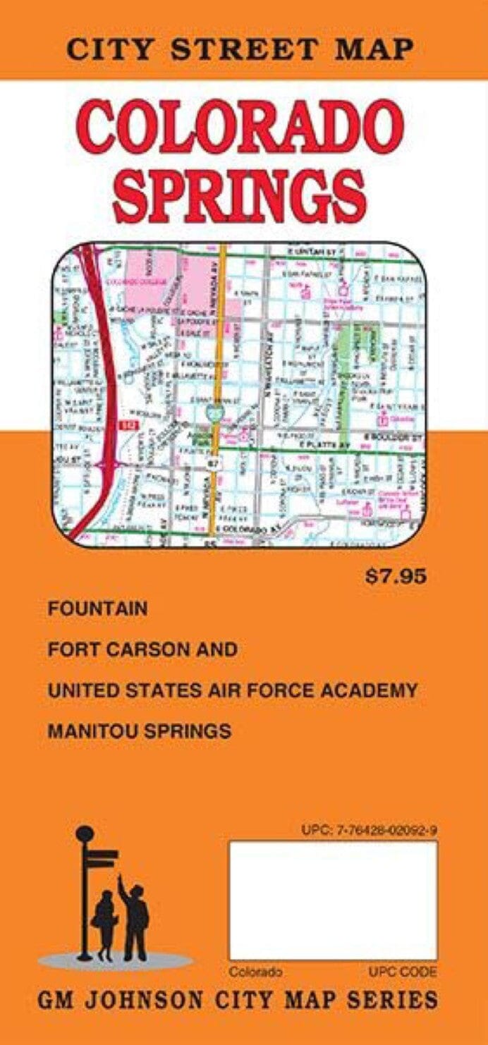 Plan des rues - Colorado Springs (Colorado) | GM Johnson plan de ville GM Johnson Default Title