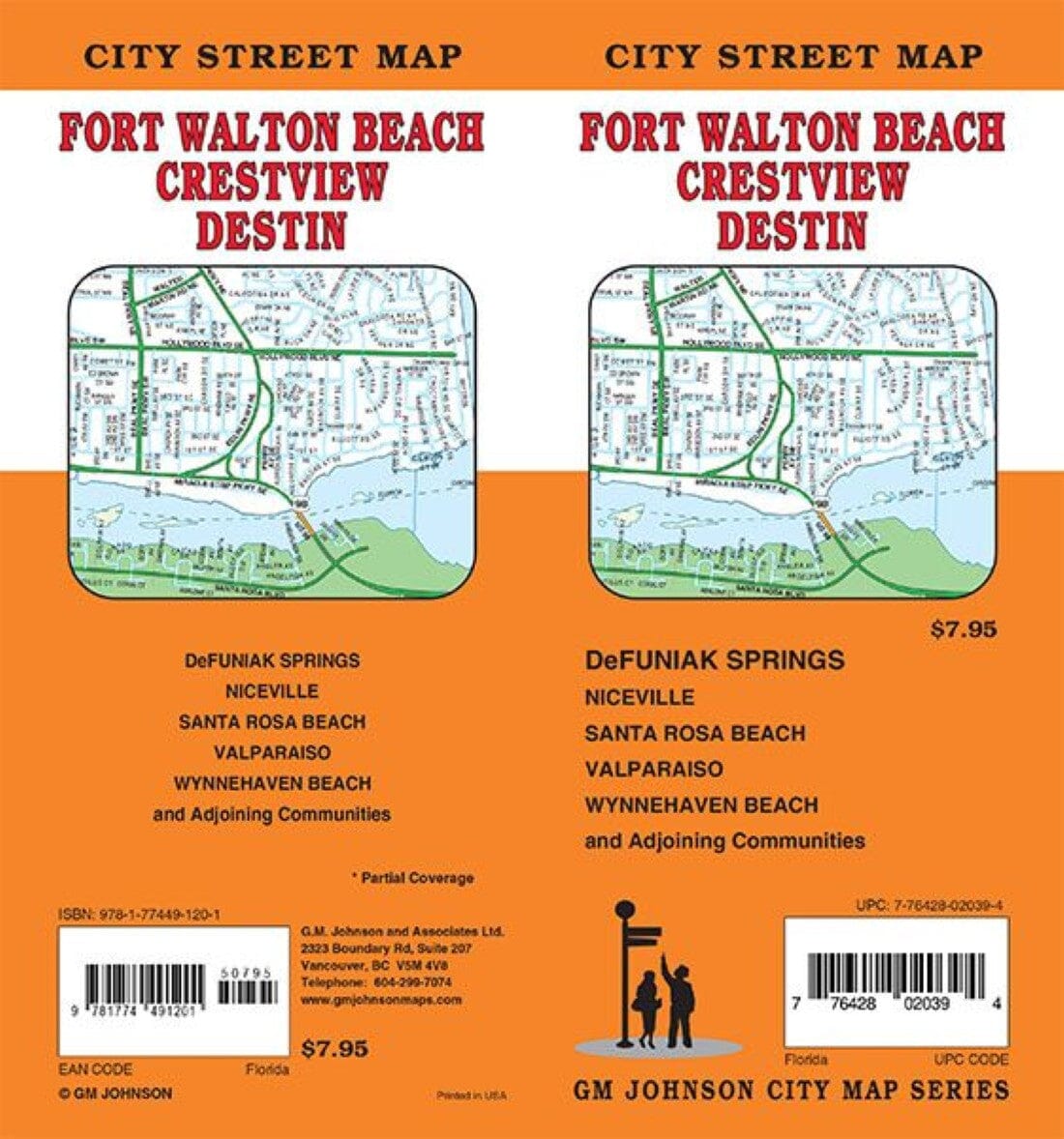Plan des rues - Fort Walton Beach, Destin, Floride | GM Johnson plan de ville GM Johnson Default Title
