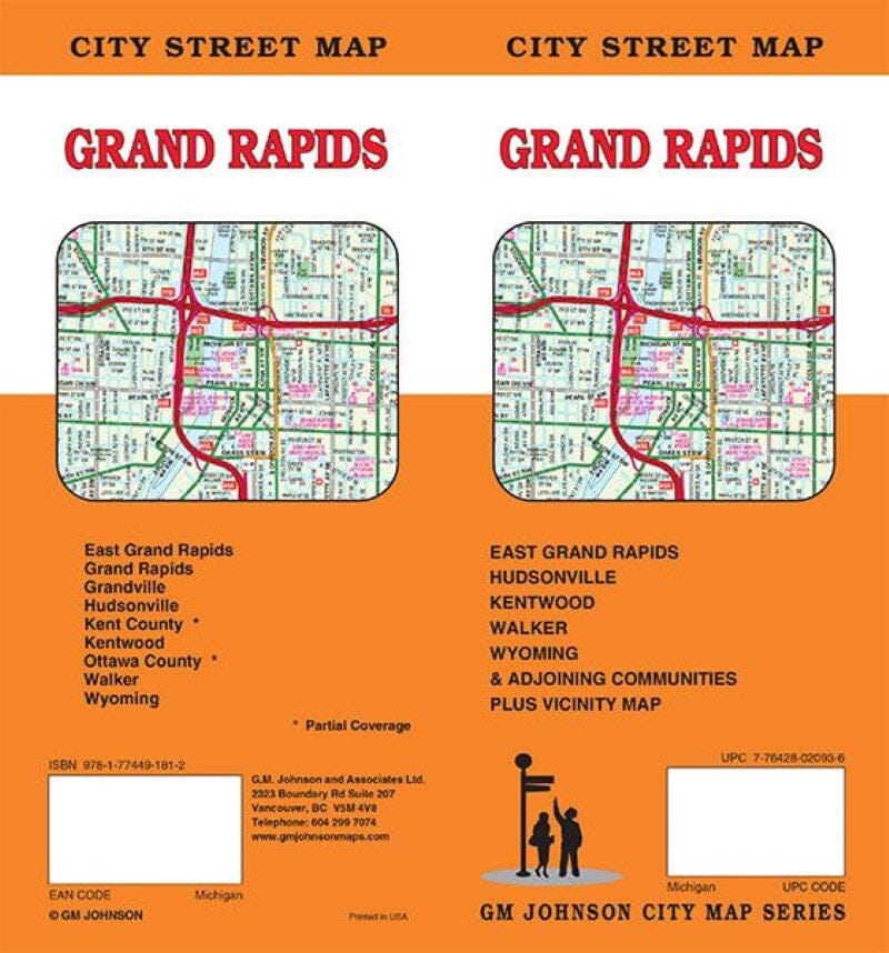 Plan des rues - Grand Rapids | GM Johnson plan de ville GM Johnson Default Title