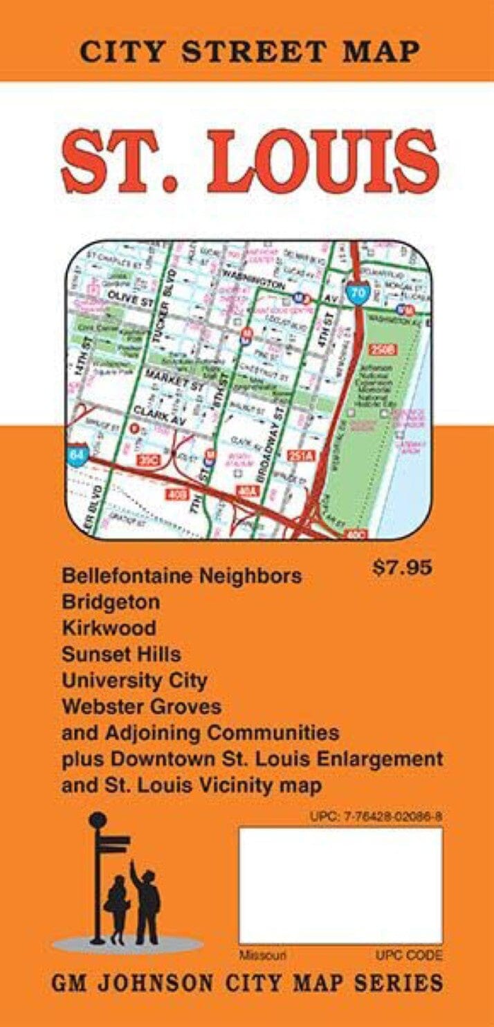 Plan des rues - Saint-Louis, Missouri | GM Johnson plan de ville GM Johnson Default Title