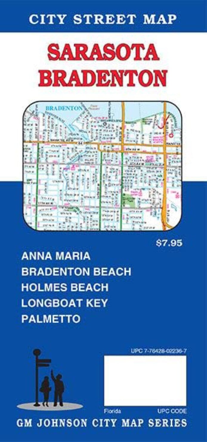 Plan des rues - Sarasota et Bradenton, Floride | GM Johnson plan de ville GM Johnson Default Title