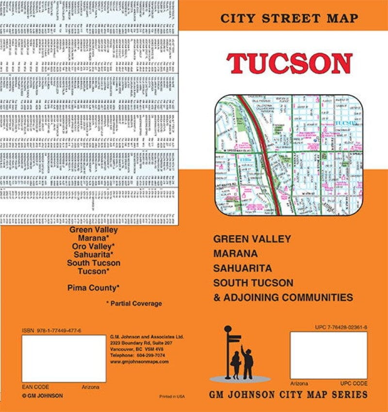 Plan des rues - Tucson, Arizona | GM Johnson plan de ville GM Johnson Default Title