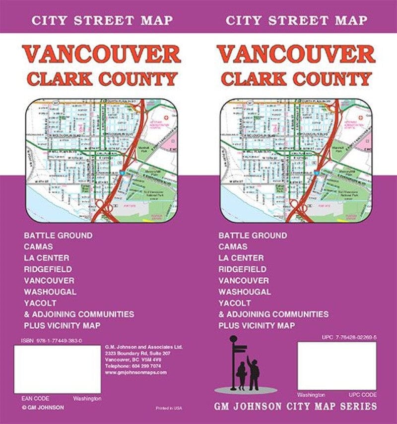 Plan des rues - Vancouver et comté de Clark, Washington | GM Johnson plan de ville GM Johnson Default Title