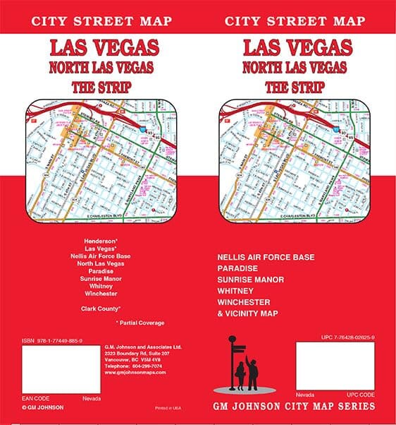 Plan des rues - Zone Nord de Las Vegas, the Strip (Nevada) | GM Johnson plan de ville GM Johnson 