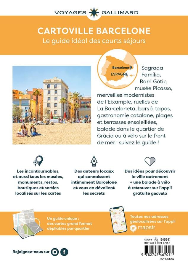Guide de voyage de poche - Barcelone 2025/26 | Cartoville guide de voyage Gallimard