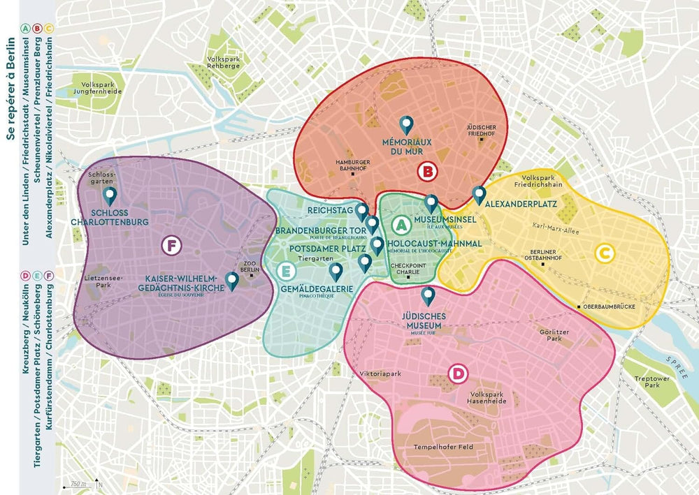 Plan détaillé - Berlin 2024/25 | Cartoville carte pliée Gallimard 