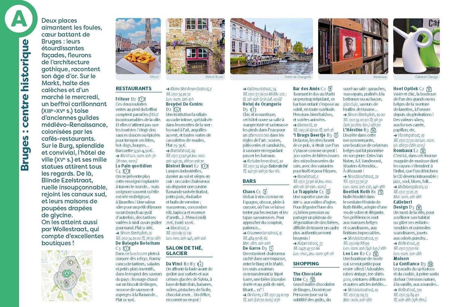 Guide de voyage de poche - Bruges & Gand | Cartoville guide de voyage Gallimard
