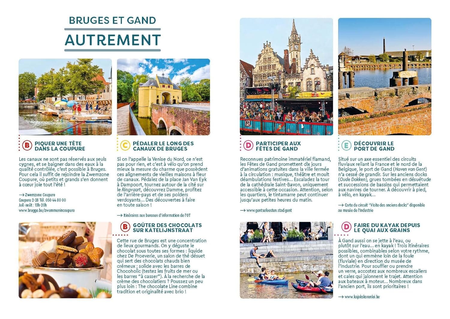 Guide de voyage de poche - Bruges & Gand | Cartoville guide de voyage Gallimard