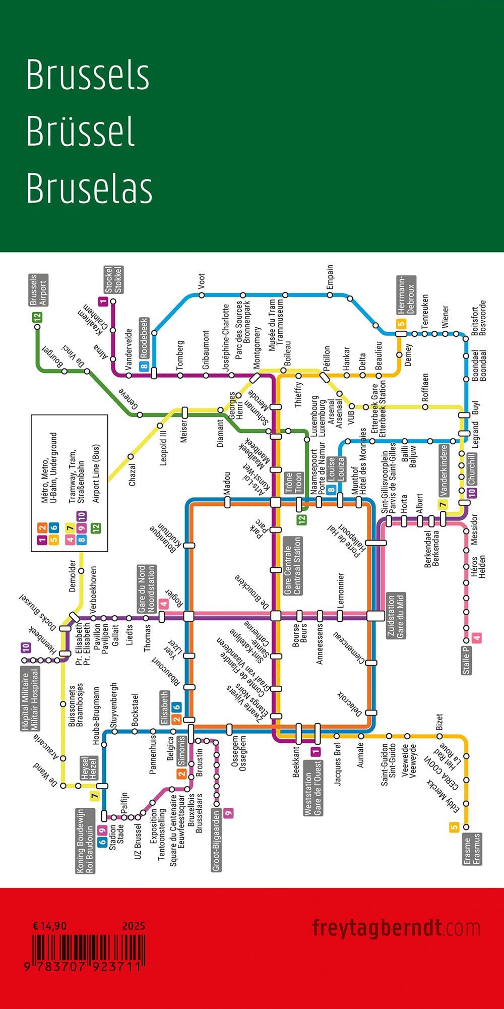 Plan détaillé - Bruxelles | Freytag & Berndt plan de ville Freytag & Berndt 