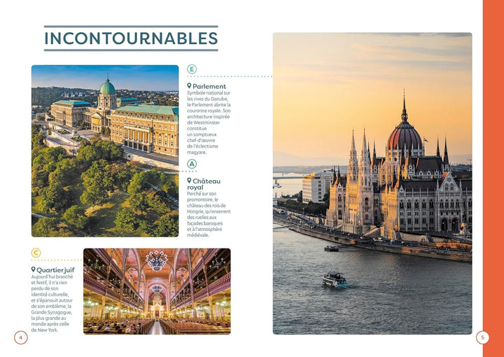 Plan détaillé - Budapest | Cartoville carte pliée Gallimard 