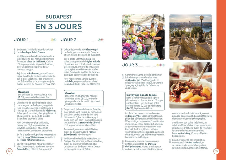 Plan détaillé - Budapest | Cartoville carte pliée Gallimard 