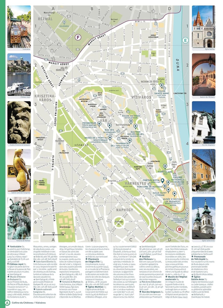 Plan détaillé - Budapest | Cartoville carte pliée Gallimard 
