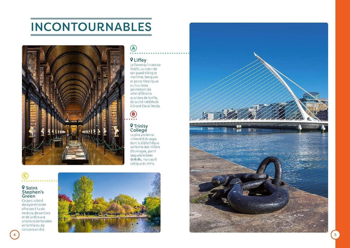 Plan détaillé - Dublin - Édition 2024 | Cartoville carte pliée Gallimard 