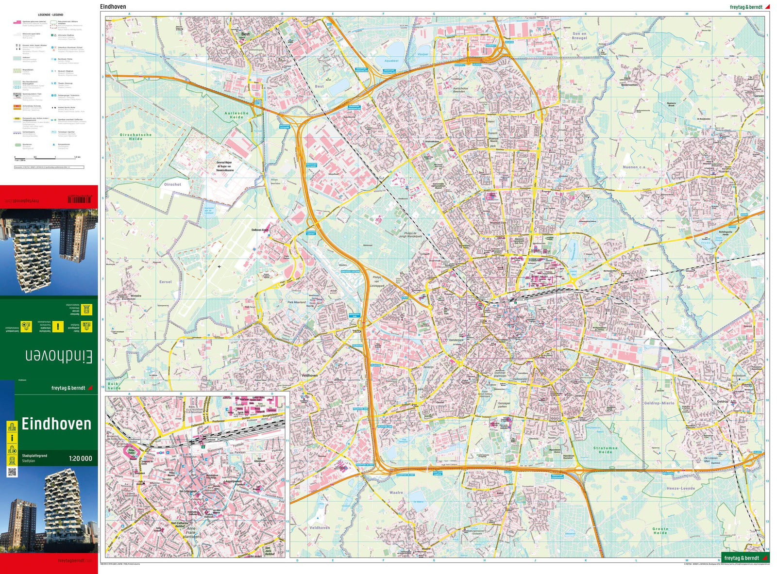 Plan détaillé - Eindhoven | Freytag & Berndt plan de ville Freytag & Berndt 