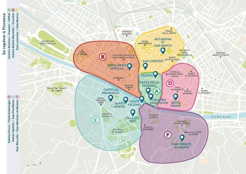 Plan détaillé - Florence - Édition 2024 | Cartoville carte pliée Gallimard 