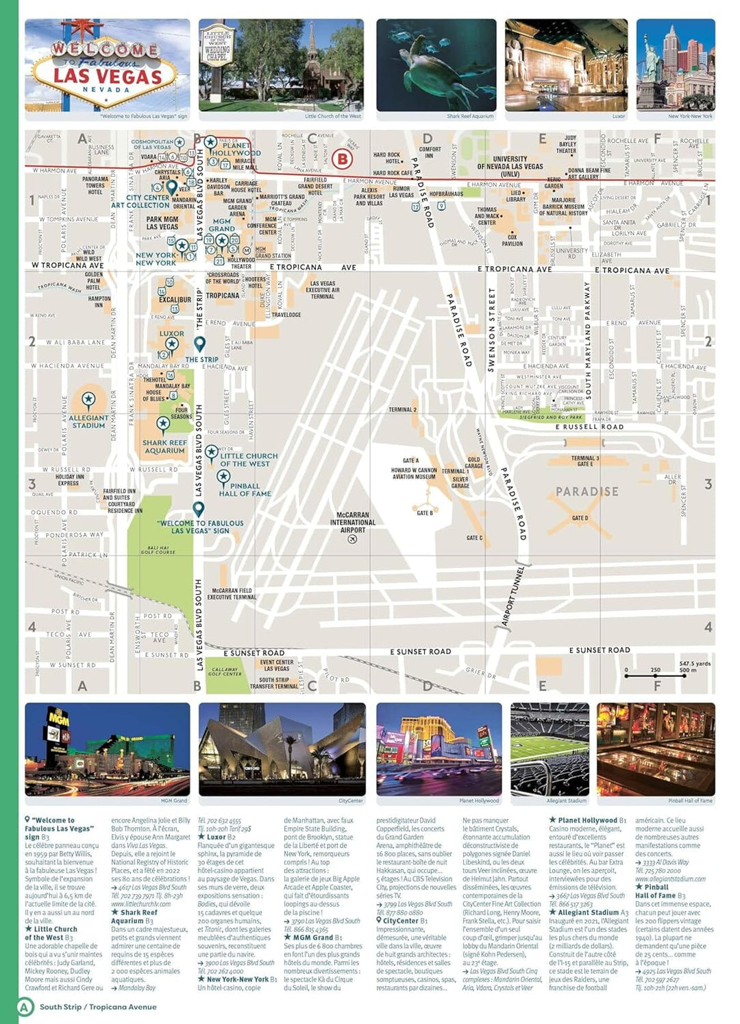 Plan détaillé - Las Vegas | Cartoville carte pliée Gallimard 