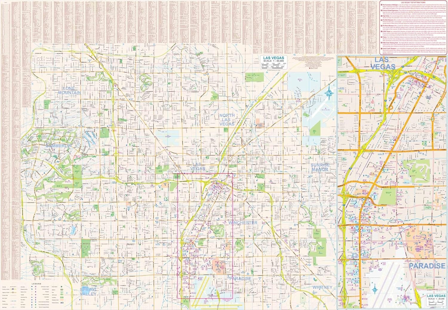 Plan détaillé - Las Vegas & région | ITM plan de ville ITM