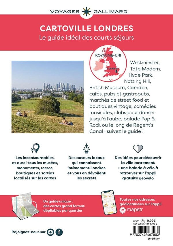 Guide de voyage de poche - Londres 2025/26 | Cartoville guide de voyage Gallimard