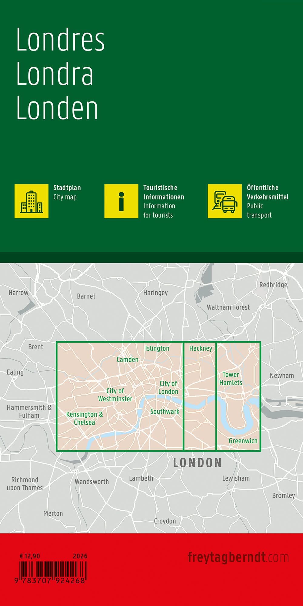 Plan détaillé - Londres | Freytag & Berndt plan de ville Freytag & Berndt 