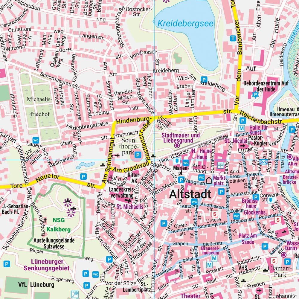 Plan détaillé - Lüneburg | Freytag & Berndt carte pliée Freytag & Berndt 